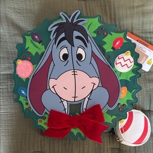 Eeyore Holiday Wreath Bag with Red Bow